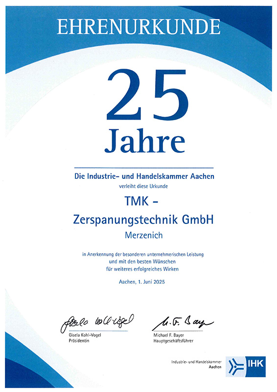 Zertifikat Qualitätsmanagement DIN EN ISO 9001:2015 Urkunde